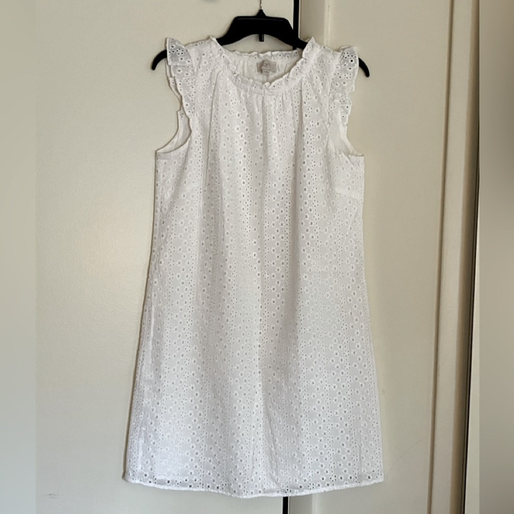 Loft White Eyelet Mini Dress
